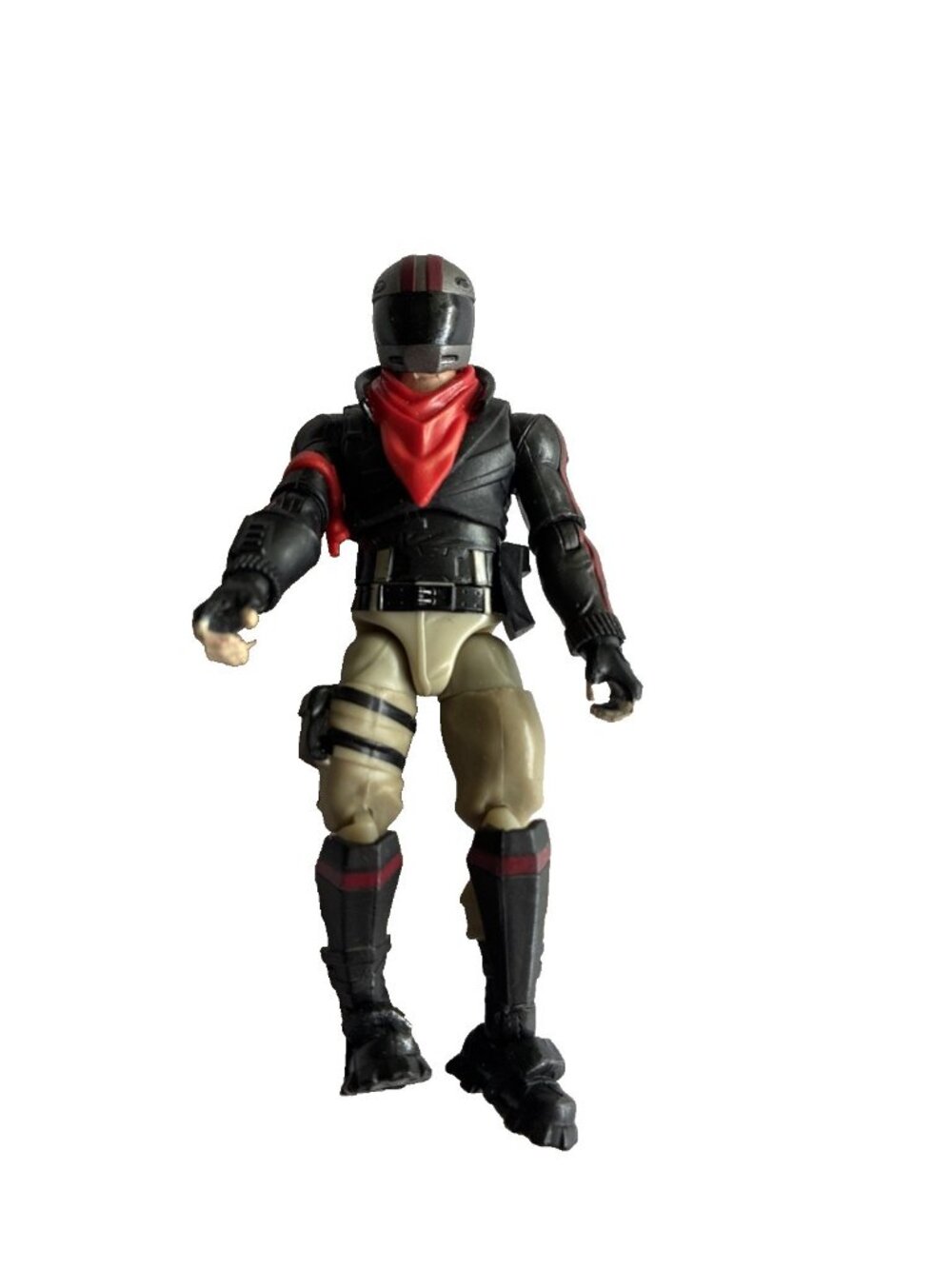 Fortnite Burnout Action Figure Red Scarf Motorcycle Helmet Jazwares Toy